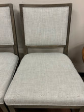 Load image into Gallery viewer, Pair of &quot;Samson Counter Stools&quot; in Greylan Maple with &quot;Dove&quot; Upholstery from Bassett Furniture
