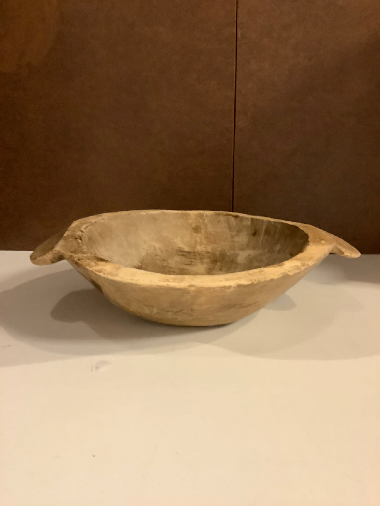 Hand Carved Wood  Dough Bowl