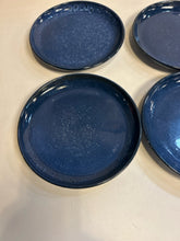 Load image into Gallery viewer, Set of 4 Blue Speckled Salad Plates
