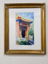 Load image into Gallery viewer, Framed Giclee "Hong Kong Temple" by Nancie King Mertz, signed  with Certificate of Authenticity
