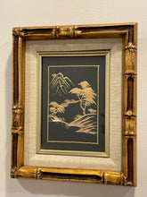 Load image into Gallery viewer, Vintage Asian Landscape Scene in Gold Frame
