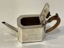Load image into Gallery viewer, Vintage Silver Teapot with Wood Handle
