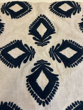 Load image into Gallery viewer, Leighton Embroidered Pillow Cover in Sand/Navy from Serena Lily
