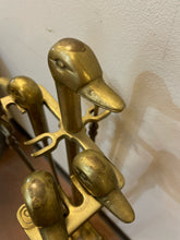 Load image into Gallery viewer, Brass Duck Head Fireplace Tools
