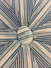 Load image into Gallery viewer, Custom Oval Striped Skirted Ottoman
