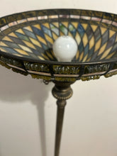 Load image into Gallery viewer, Tiffany Style Torchiere Floor Lamp with Antique Brass Finish

