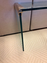 Load image into Gallery viewer, Heavy Glass &amp; Brass Console Table (3 separate pieces)

