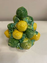 Load image into Gallery viewer, Porcelain Lemons and Limes Topiary, made in Italy
