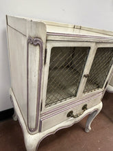 Load image into Gallery viewer, Shabby Chic French Provincial Style Wire Front Side Table/Nightstand
