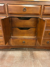 Load image into Gallery viewer, Ten Drawer Lowboy Dresser with Middle Cabinet from Thomasville Furniture
