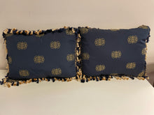 Load image into Gallery viewer, Pair of Down Filled Navy  Pillows
