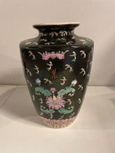 Load image into Gallery viewer, Famille Noire Chinese Enamel Vase
