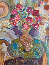 Load image into Gallery viewer, Original Acrylic of Flowers in Vase &quot;Unstill Life Series&quot; by Joyce Lieberman
