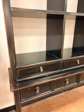 Load image into Gallery viewer, Two Piece Black Ming Display Cabinet from Ethan Allen
