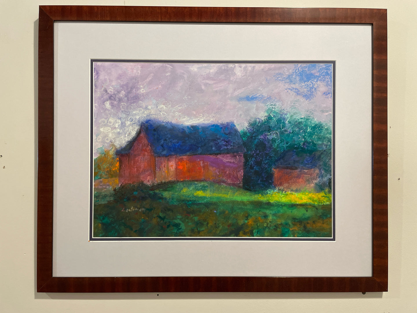 Pastel Colored Barn Print  by Al Lackman,  signed