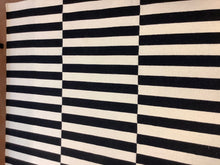 Load image into Gallery viewer, Black and White Cotton Striped Rug
