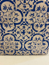 Load image into Gallery viewer, Blue &amp; White Square Planter
