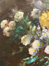 Load image into Gallery viewer, Large Original Oil of Flower Arrangement in Carved Frame by Hans Fischer, signed
