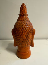Load image into Gallery viewer, Orange Ceramic Buddha Head
