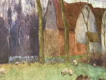 Load image into Gallery viewer, Framed Watercolor Landscape, by Frank Dobbs 1902, signed
