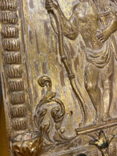Load image into Gallery viewer, Pair of Gilt Candleholder Wall Plaques Handcarved in Italy

