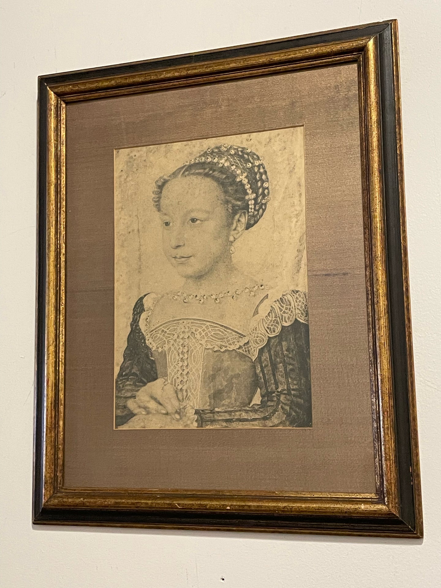 Framed Print Portrait of Marguerite de Valois (Queen Margot) by Francois Clouet