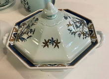Load image into Gallery viewer, 8 Place Settings Adams Ming Toi Blue Calyx Ware (Ironstone) with Serving Pieces from Wedgwood
