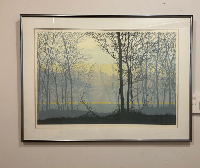 Serene Landscape Lithograph Print by Tison, signed & numbered