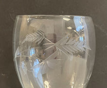Load image into Gallery viewer, Five Vintage Art Deco Floral Etched Stemware on Cobalt Blue Base
