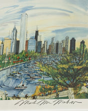 Load image into Gallery viewer, Offset Lithograph "Chicago Waterfront" by Mark Andrew McMahon, signed
