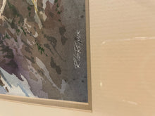 Load image into Gallery viewer, Winter Mountain Scene Watercolor by Richard Van Reyper, signed
