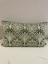Load image into Gallery viewer, Green Embroidered Lumbar Pillow
