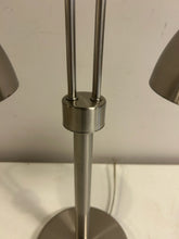 Load image into Gallery viewer, Brushed Stainless Steel Twin Head Desk Lamp
