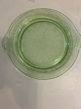Load image into Gallery viewer, Cameo Green Uranium Depression Serving Plate &amp; 4 Dessert Plates from Hocking &amp; Co.
