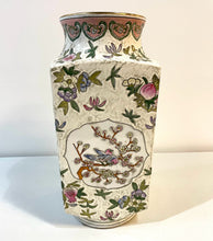 Load image into Gallery viewer, Vintage Chinese Enameled Porcelain Tongzhi Style Vase with Flowers and Birds
