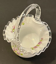 Load image into Gallery viewer, "Violets in the Snow" Silvercrest Basket from Fenton
