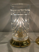 Load image into Gallery viewer, Pair of Overture Crystal &amp; Brass Table Lamps from Waterford
