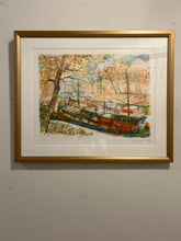 Load image into Gallery viewer, Professionally Framed Artist Proof Lithograph &quot;Sur La Canal&quot; by Claude Grossperrin, signed
