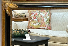 Load image into Gallery viewer, Black Beveled Mirror with Gold Accents
