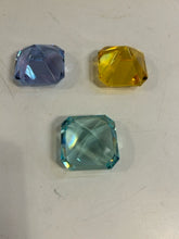 Load image into Gallery viewer, Yellow, Blue &amp; Green Crystal Paperweights by Oleg Cassini
