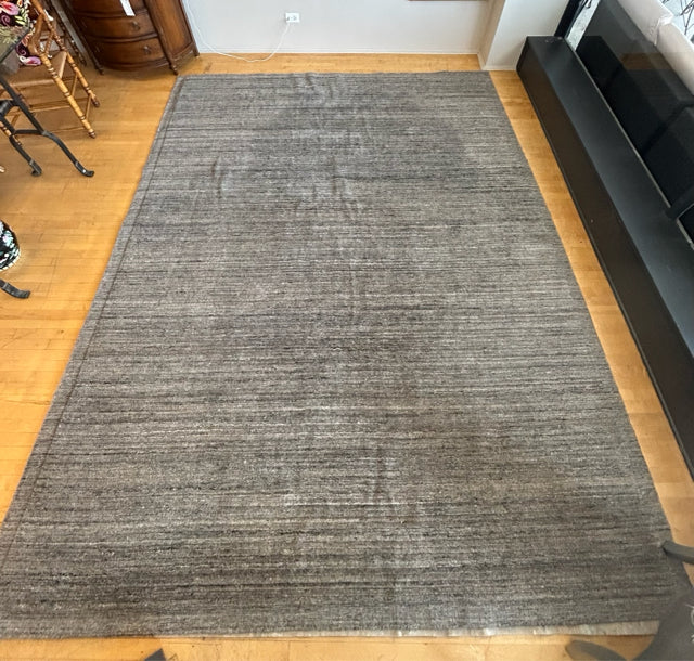 Grey & Blue 100% Recycled PET Yarn Wrap Area Rug
