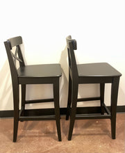 Load image into Gallery viewer, Pair of Black Rosentorp Barstools from Ikea
