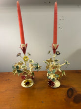 Load image into Gallery viewer, Floral Toile Candleholders from Italy
