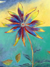 Load image into Gallery viewer, Original Acrylic Flower Painting, by Ian Baker Johnson, signed
