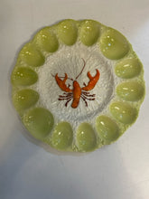 Load image into Gallery viewer, Vintage Handpainted Lobster Egg Plate/Oyster Plate from Carlton Ware
