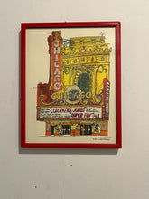 Load image into Gallery viewer, Framed Caricature  Print "Chicago Theater" by Ron Crawford

