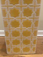 Load image into Gallery viewer, Large Yellow &amp; White Floor Vase/Decorative Object
