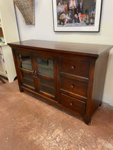 Load image into Gallery viewer, Three Drawer Storage Cabinet in Acacia Wood from Crate &amp; Barrel
