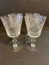 Load image into Gallery viewer, Four Crystal  Wine Glasses
