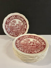 Load image into Gallery viewer, Ten "Tower Pink" Earthenware Dinner Plates from Spode Copeland

